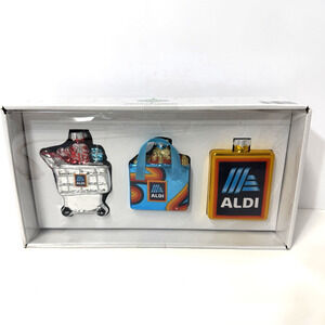 ALDI FINDS Merry Moments Set Of 3 Christmas Tree ORNAMENTS 2024 SEALED